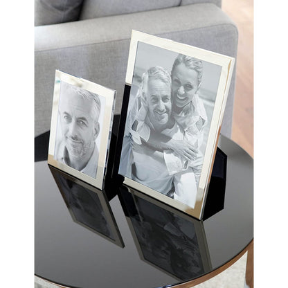 EDZARD set van 2 Prato fotolijsten voor foto's 10 x 15 cm, elegant verzilverd, aanslagvrij, met 2 hangers
