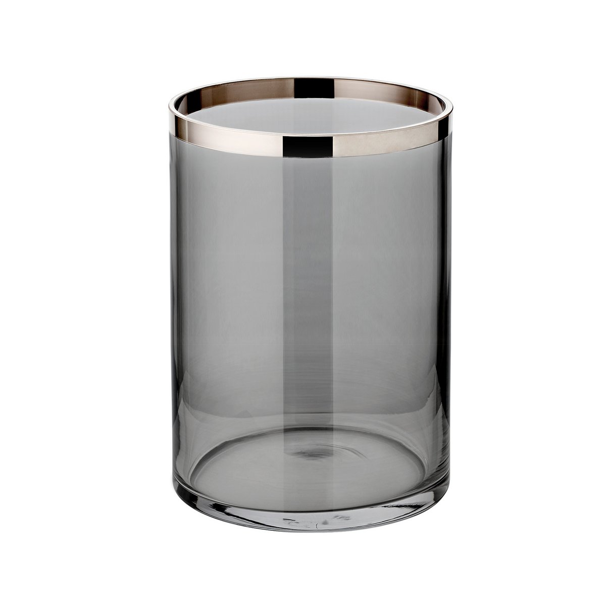 Zeuslantaarn met platina rand, donker glas