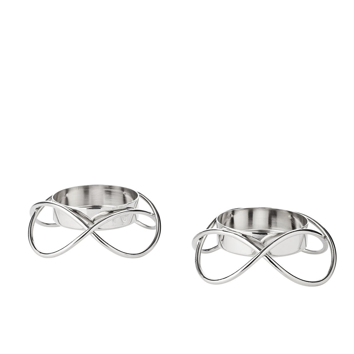EDZARD Set van 2 kandelaars Bastia in zilver H 3 cm