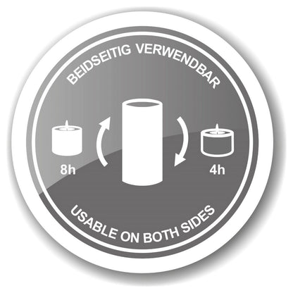Set van 3 permanente kaarsen Cornelius (Ø 6cm, hoogte 6/8/10 cm) zwart, theelichthouder hittebestendig 90°