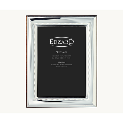 Velletri fotolijst (9x13 cm), elegant verzilverd, aanslagvrij, met houten decor achterkant