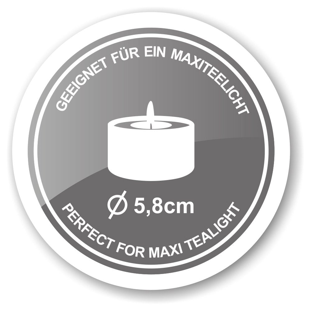 Permanente kaars Cornelius (hoogte 18 cm, Ø 10 cm), wit, hittebestendig tot 90°