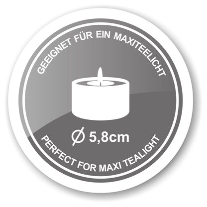 Permanente kaars Cornelius (hoogte 18 cm, Ø 10 cm), wit, hittebestendig tot 90°