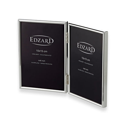 Edzard Double Picture Frame Genua (10x15 cm), voor 2 foto's, nobel verzilverd, start-up beschermd