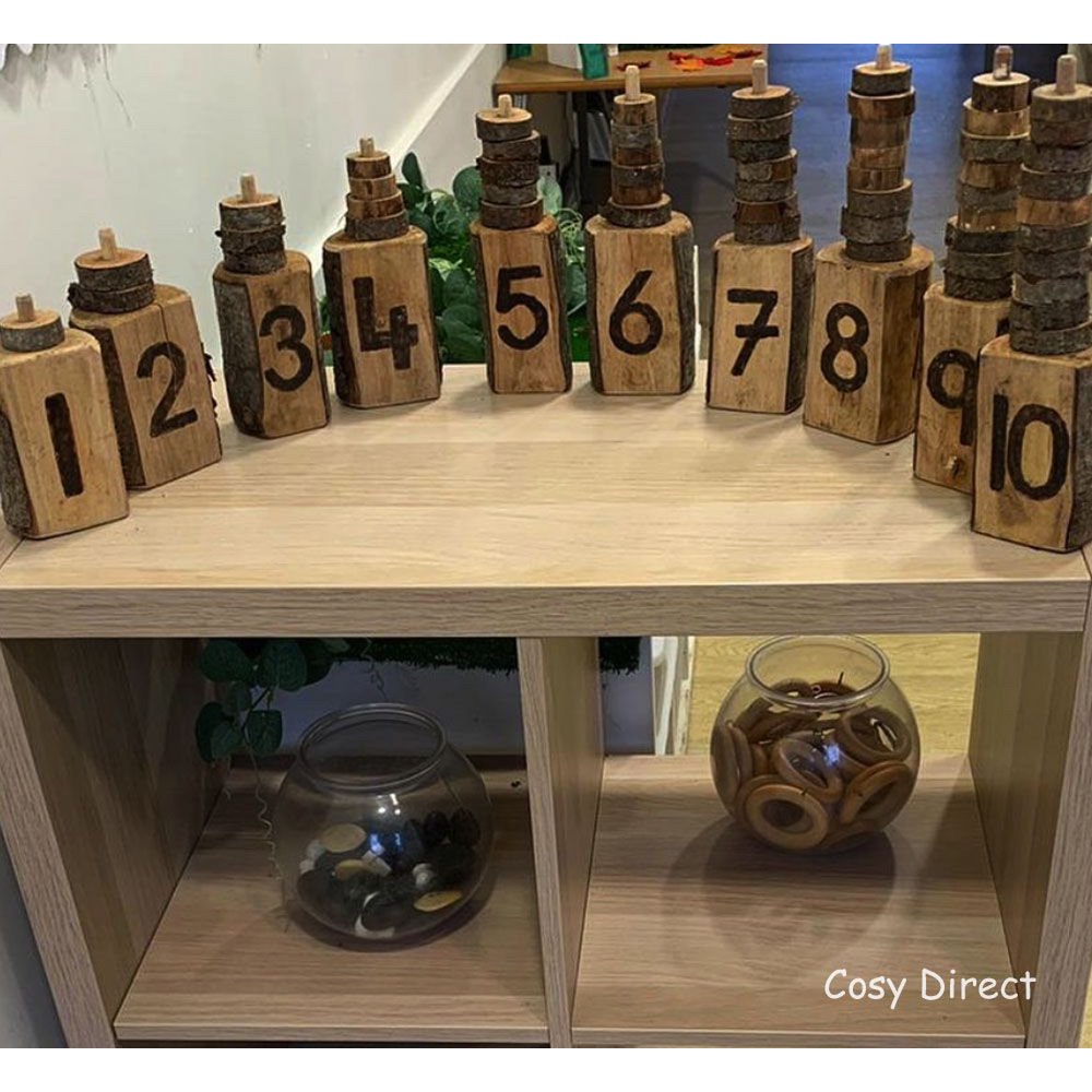 Cosy telspel boomringen educatief speelgoed set van 10 ringen