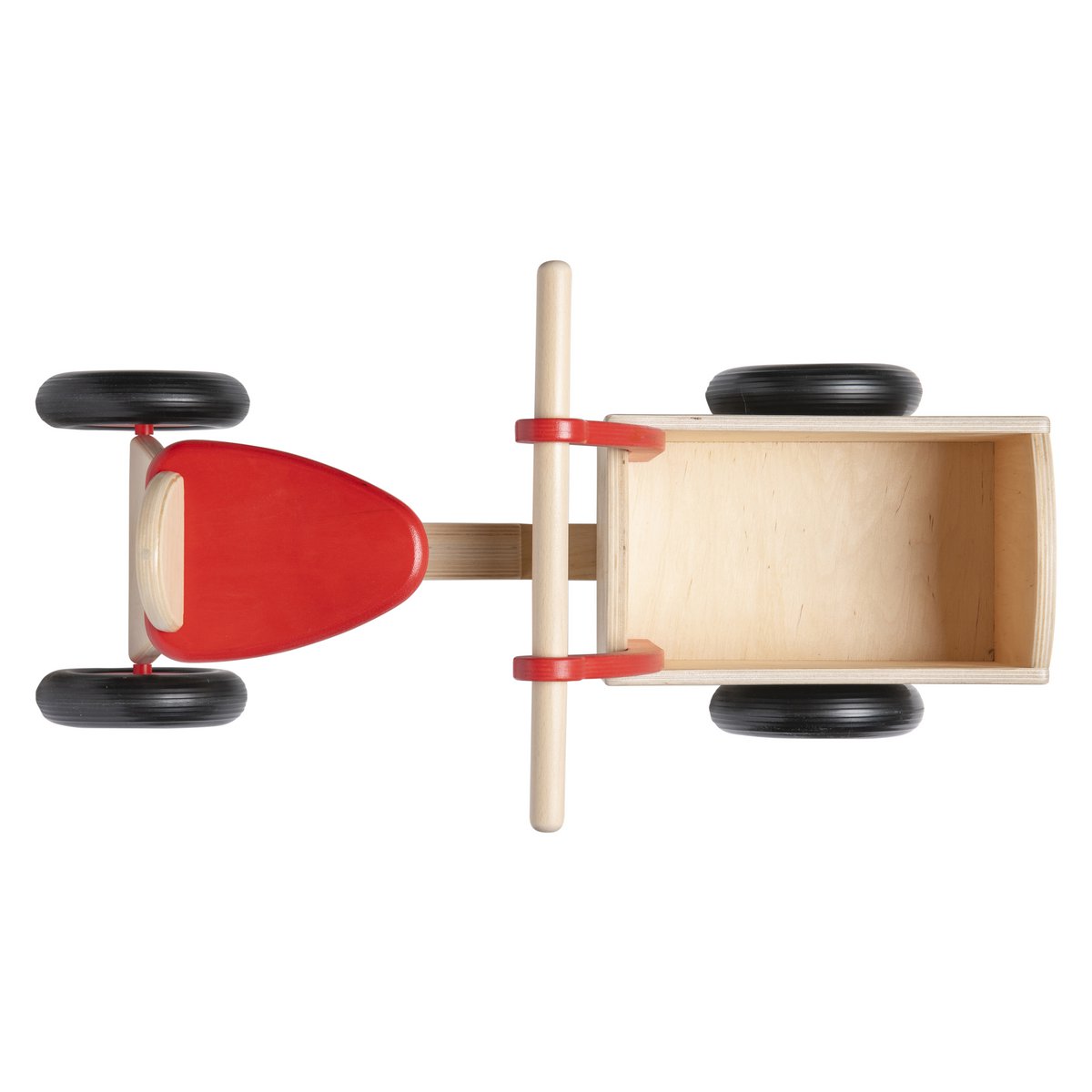 Van Dijk Toys houten kinder loop bakfiets vanaf 1 jaar - Rood (Kinderopvang kwaliteit)