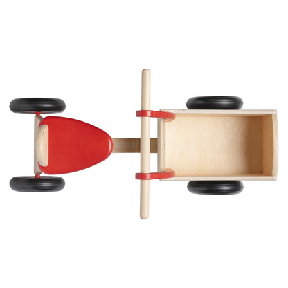 Van Dijk Toys houten kinder loop bakfiets vanaf 1 jaar - Rood (Kinderopvang kwaliteit)